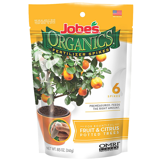 Jobe's Organics Fertilizer Spikes for Fruit & Citrus Potted Trees