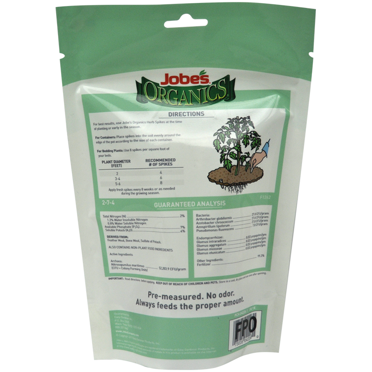 Jobe’s Organics Fertilizer Spike Herb Jobes Company