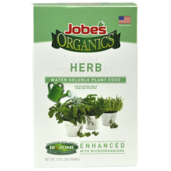 10 ounce box of Jobe's Organics Herb Water Soluble Plant Food.